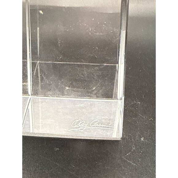 Oleg Cassini 4 Inch Crystal Candlestick Holder Set With Box 1” Candle Opening - Picture 6 of 10